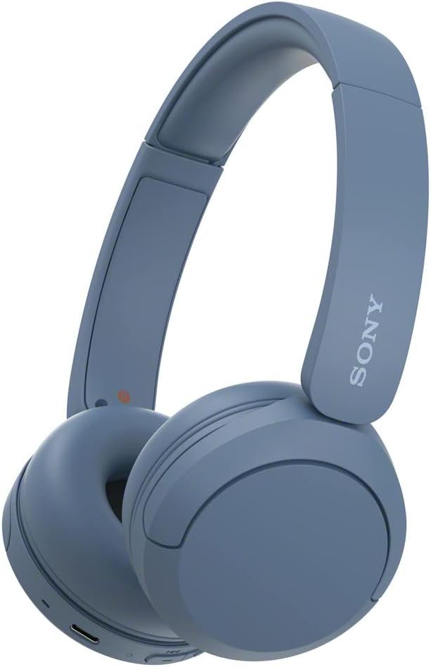 Sony WH-CH520 Wireless On-Ear Bluetooth Headphones – Blue