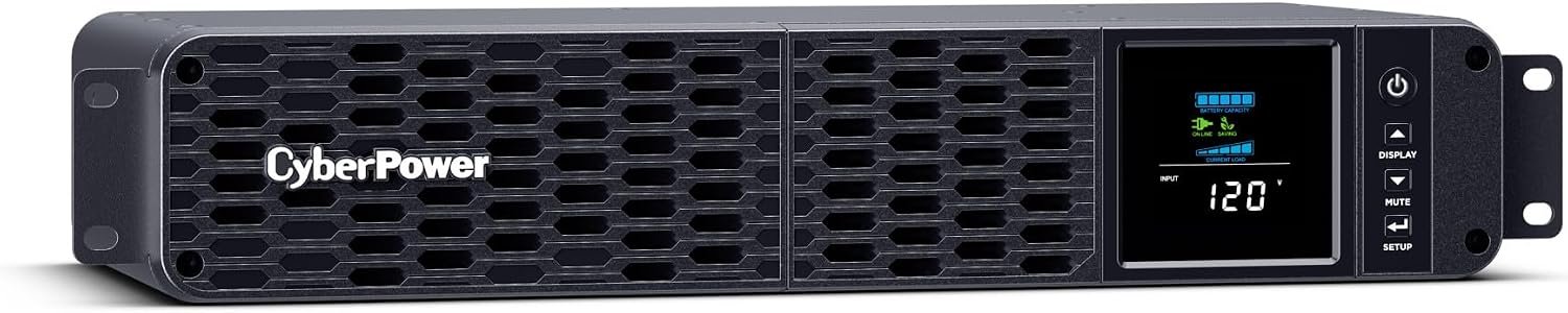 CyberPower CP1500PFCRM2U PFC Sine Wave Rackmount UPS, 1500VA/1000W, 2U