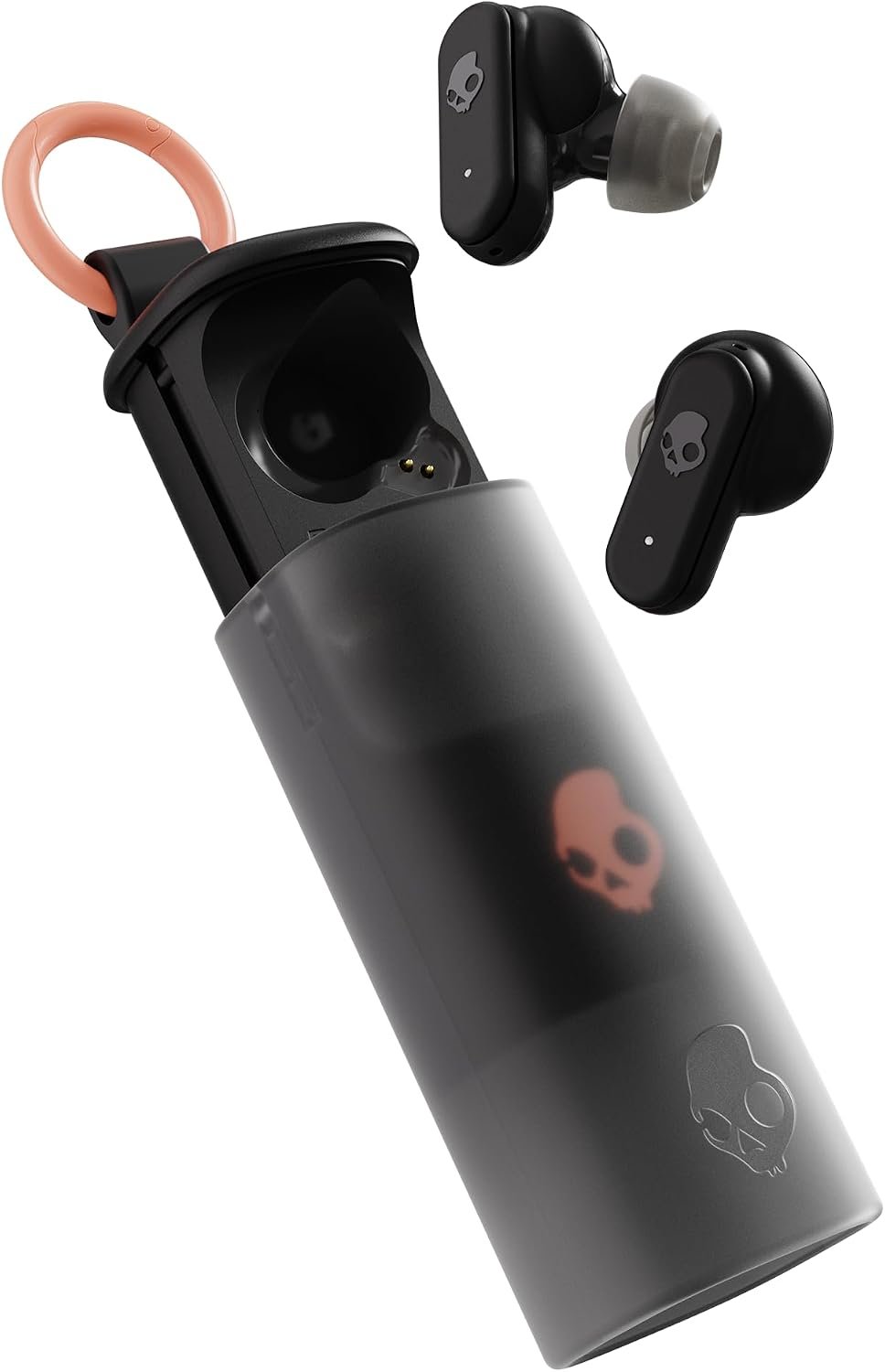 Skullcandy Dime Evo Wireless Earbuds with Clip-Anywhere Case – True Black
