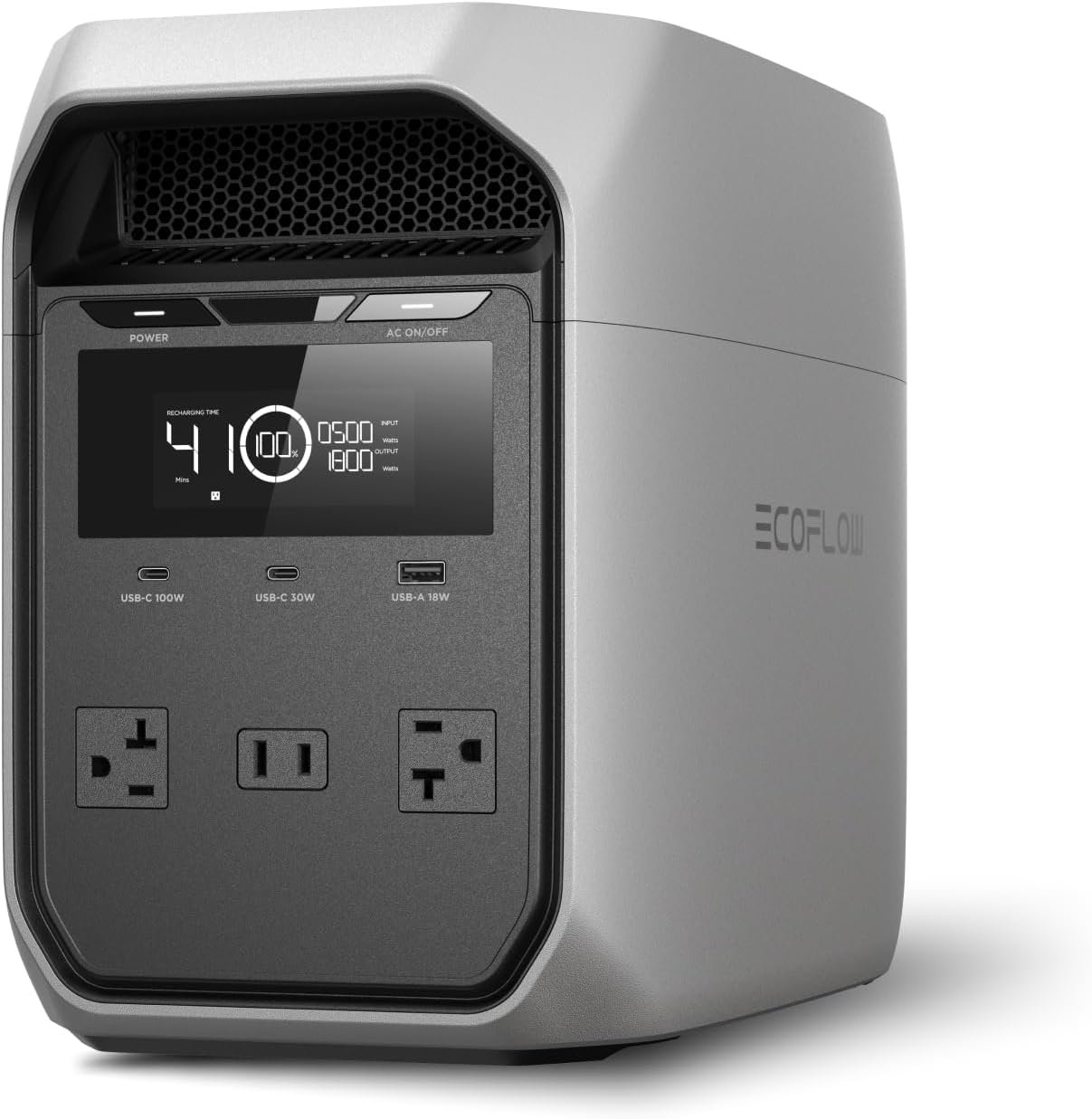 EcoFlow DELTA 3 Classic Portable Power Station, 1024Wh, 1800W AC