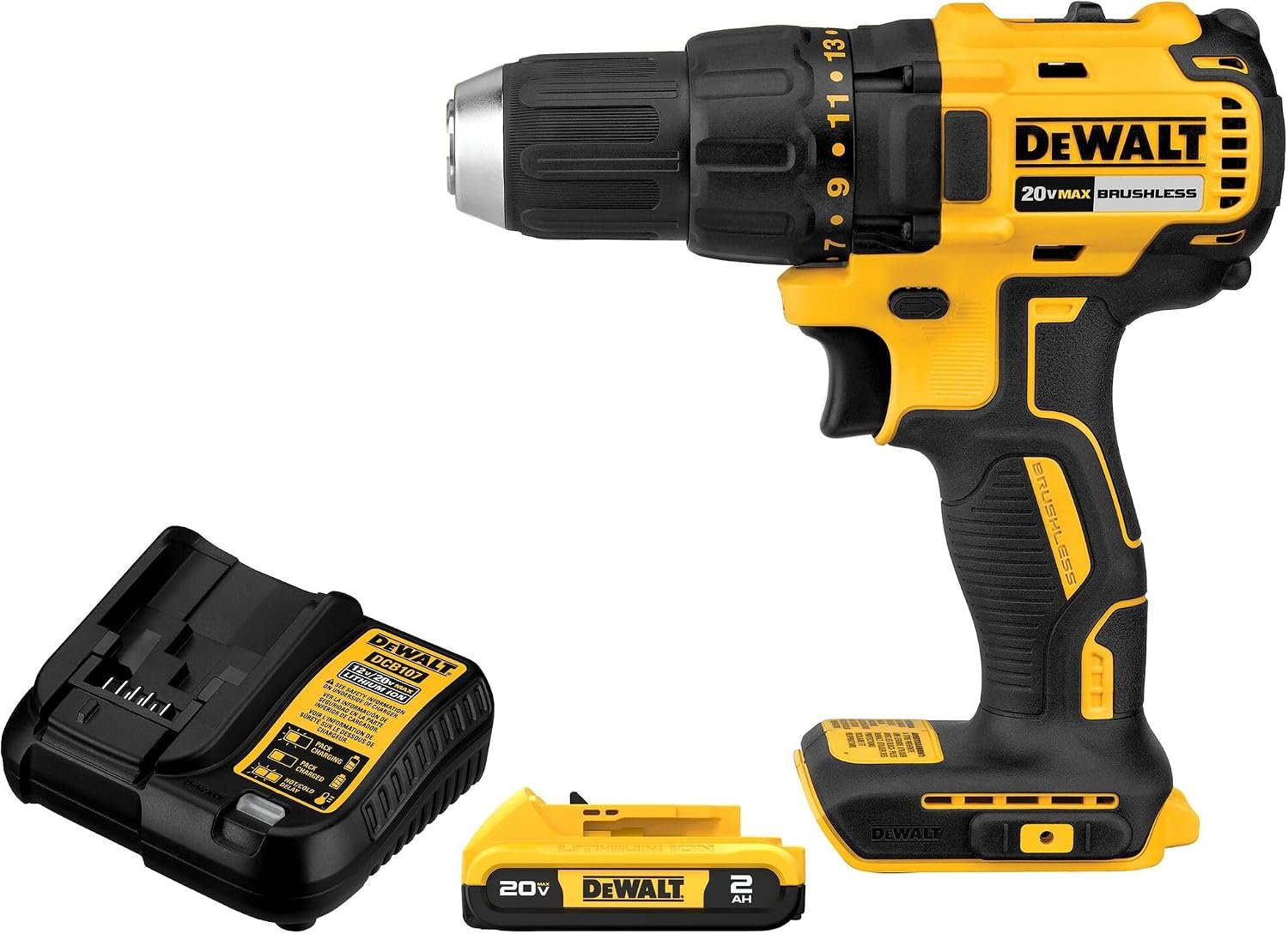 DEWALT DCD777D1 20V Max Cordless Drill Driver Set with 2.0Ah Battery
