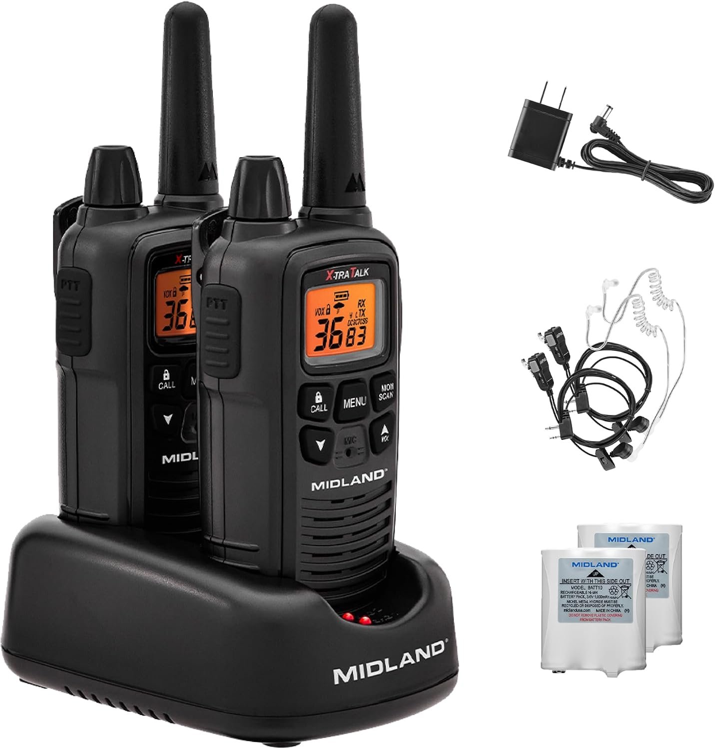 Midland LXT600BBX6 FRS Business Walkie Talkies with Headsets, 6-Pack