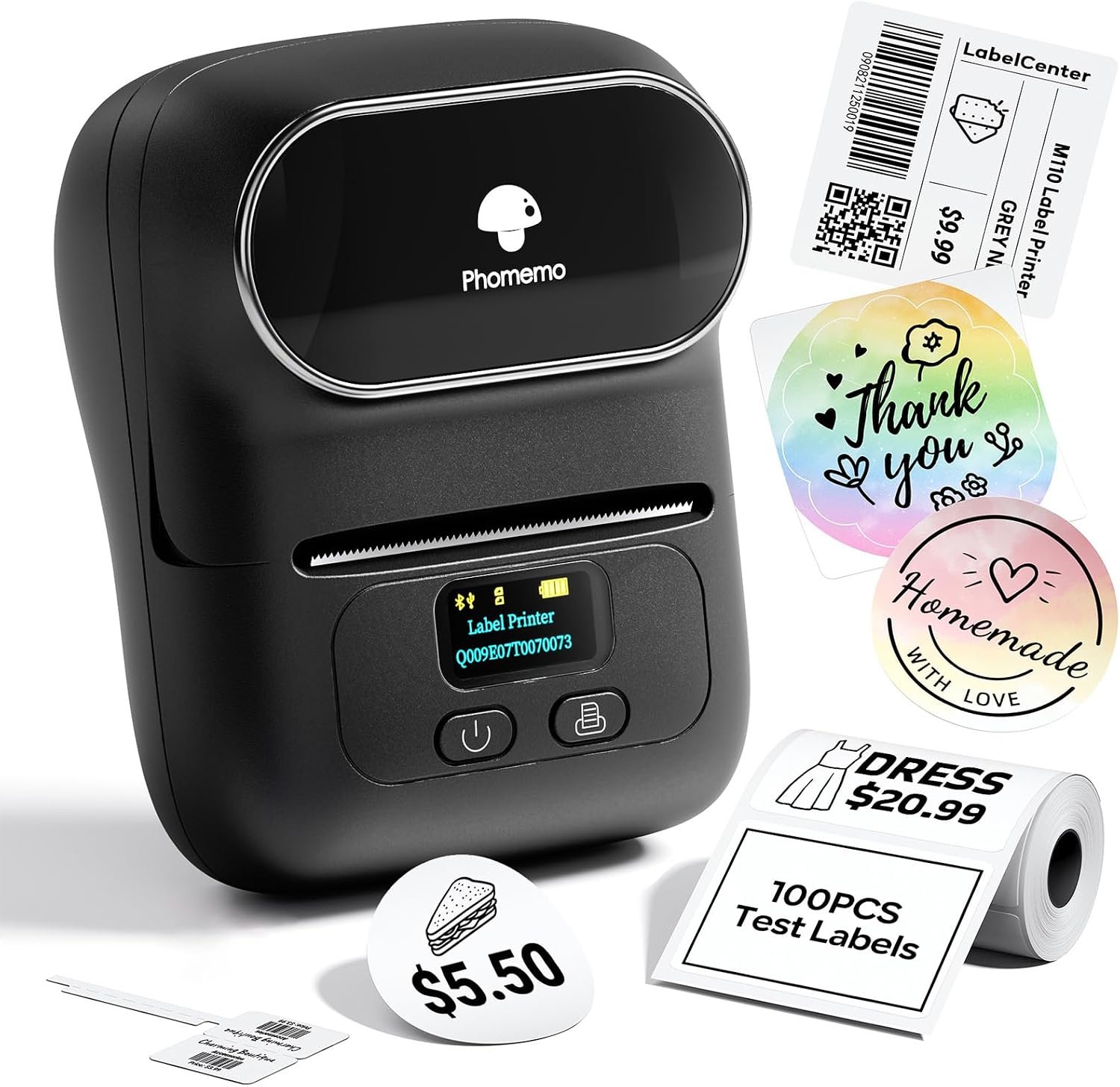 Phomemo M110 Bluetooth Thermal Label Maker, 2-Inch