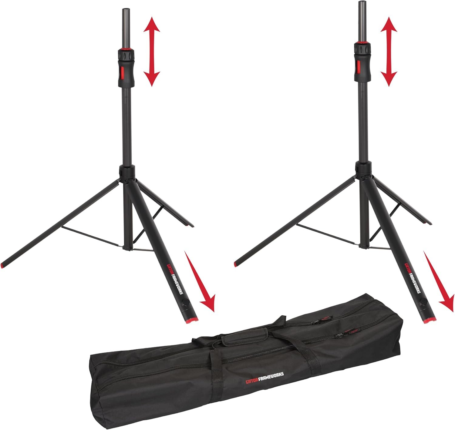 Gator Frameworks ID Series Speaker Stand Set with Padded Carry Bag