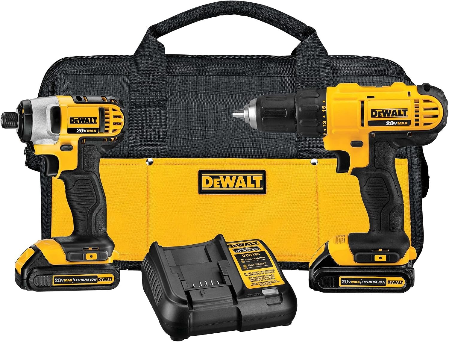 DEWALT DCK240C2 20V Max Cordless Drill and Impact Driver Combo Kit
