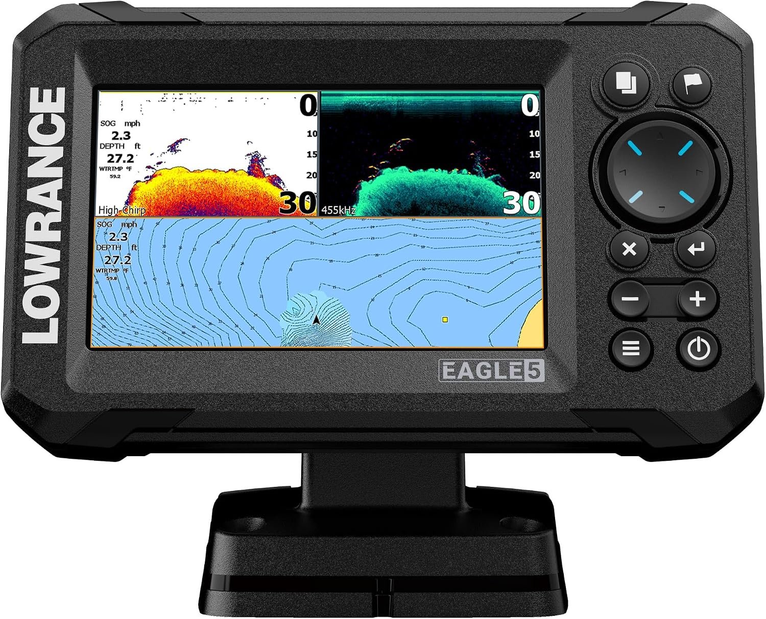 Lowrance Eagle Fish Finder with IPS Display and SplitShot HD Transducer